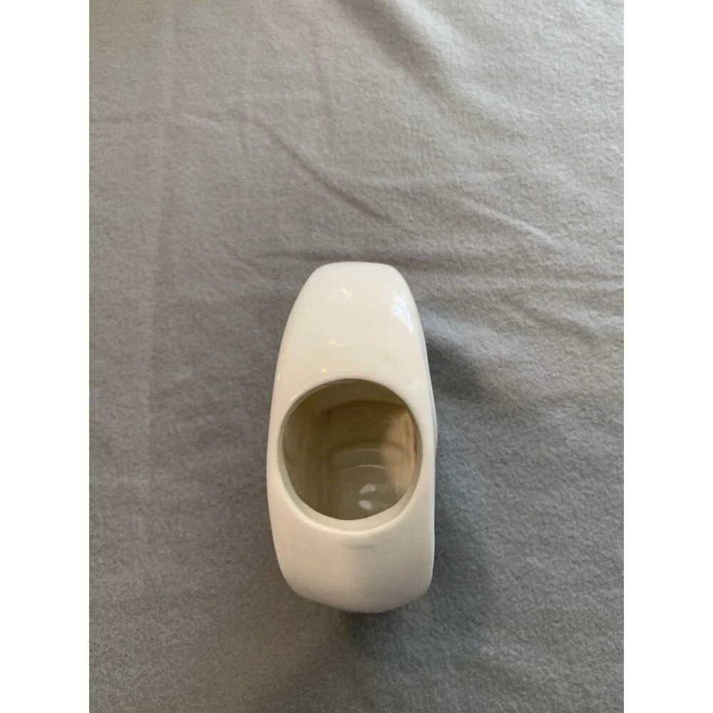 White Elephant Vase Floral Planter Ceramic 99 INTL Mid Modern Lucky Bamboo
